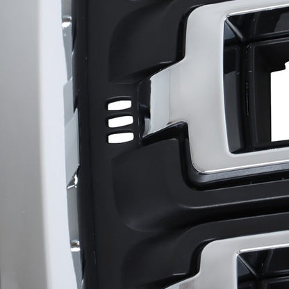 Solid Spare Front Bumper Upper Grille Chrome Plastic For GMC Sierra 1500 2016 2017 2018