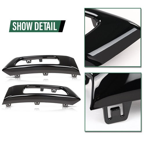 Solid Spare Fit For 14-17 Range Rover Sport Front Bumper Fog Light Bezel Lamp Trim LH RH