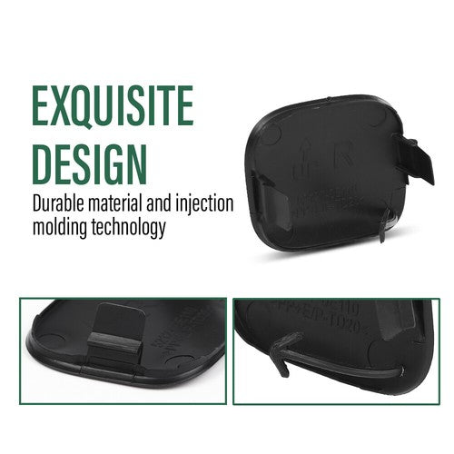 Solid Spare Fit For 14-16 Toyota Highlander Front Bumper Tow Hook Eye Cover Left+Right