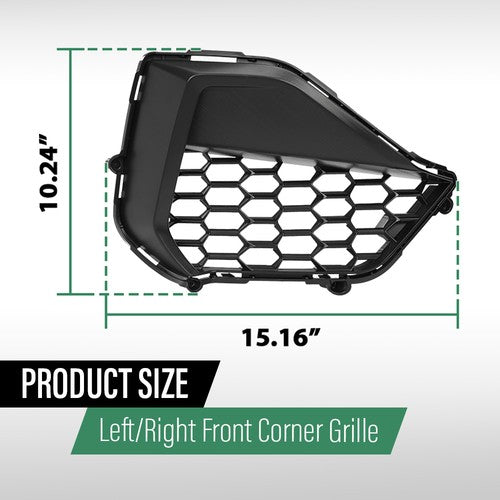 Solid Spare Fit For 2024-2025 Ford Mustang GT Front Bumper Lower Corner Grille Left & Right
