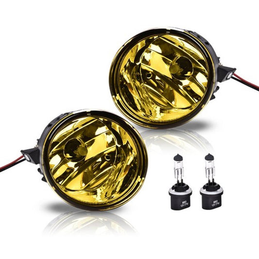Solid Spare Fit For 2004-2015 Titan/05-07 Armada Yellow Lens Bumper Fog Light Lamps W/ Bulbs