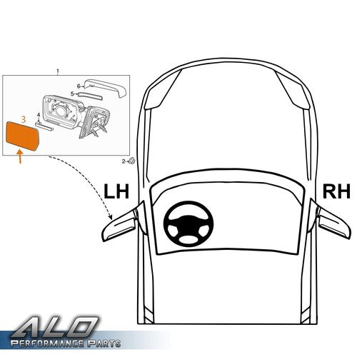 Solid Spare Fit For 11-14 Ford F-150 Pickup Left Driver Side View Power Mirror Glass