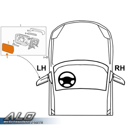 Solid Spare Fit For 11-14 Ford F-150 Pickup Left Driver Side View Power Mirror Glass