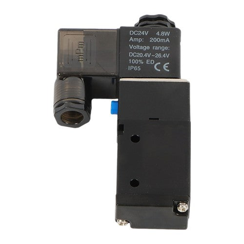 Solid Spare 1/4'' DC 12V 3 way 2 position Pneumatic Electric Solenoid Valve NPT Air Aluminum
