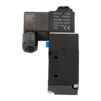 Solid Spare 1/4'' DC 12V 3 way 2 position Pneumatic Electric Solenoid Valve NPT Air Aluminum