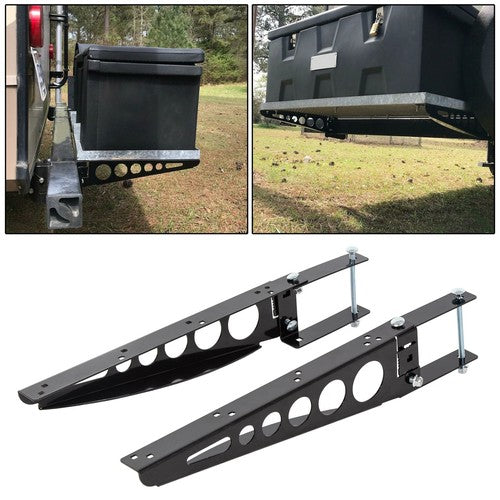 Solid Spare Pair RV 4" Square Rear Bumper Mounting Cargo Carrier Box Support Arms Bracket
