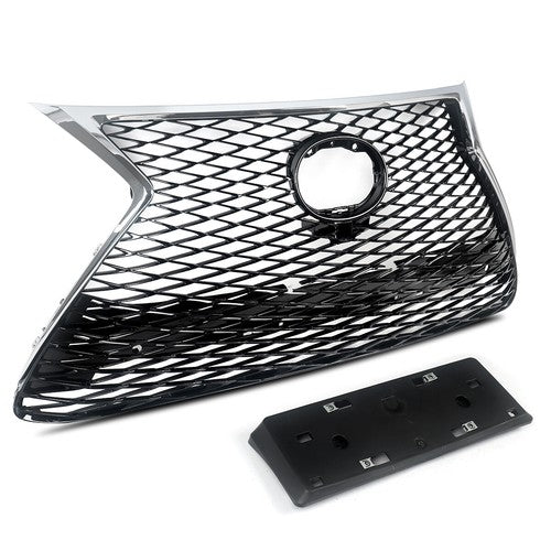 Front Bumper Grille For 2015-2017 Lexus NX200T NX300H F Sport Grill Chrome Black