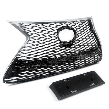 Front Bumper Grille For 2015-2017 Lexus NX200T NX300H F Sport Grill Chrome Black