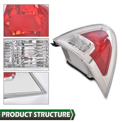 Solid Spare Fit For 2006-2009 Ford Fusion Chrome Tail Lights Brake Lamps Left Right Side