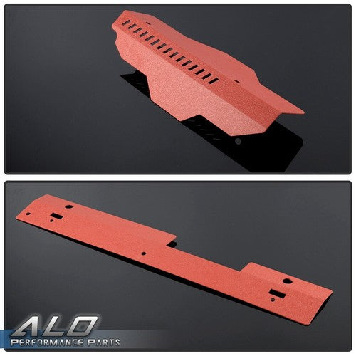 Solid Spare Fit For 2002-2007 Subaru WRX & STI Radiator Shroud & Pulley Belt Cover Combo Red