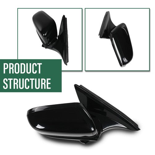 Solid Spare Fit For 03-07 Honda Accord Manual Folding Power Mirror Driver & Passenger