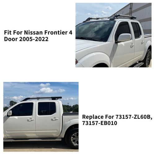 Solid Spare For Nissan Frontier 2005-2022 Top Roof Rack Rail Luggage Carrier Cargo Aluminum