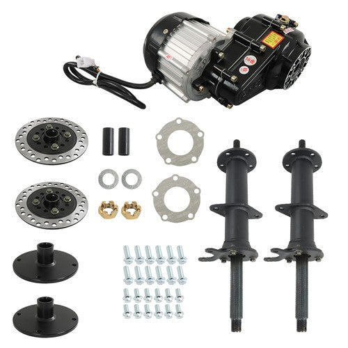 Solid Spare US 40"Rear Axle Kit Electric Brushless Differential 1000W Motor With 4 Stud Hub