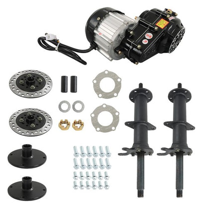 Solid Spare US 40"Rear Axle Kit Electric Brushless Differential 1000W Motor With 4 Stud Hub