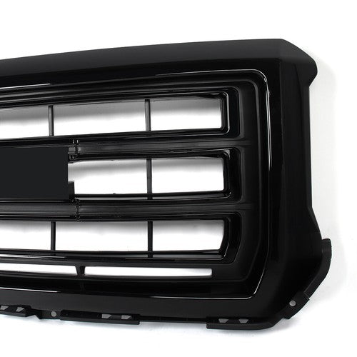 Front Bumper Grille Gloss Black For GMC Sierra 1500 2014 2015 SLT Style 23254463