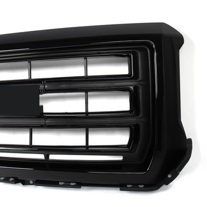 Front Bumper Grille Gloss Black For GMC Sierra 1500 2014 2015 SLT Style 23254463