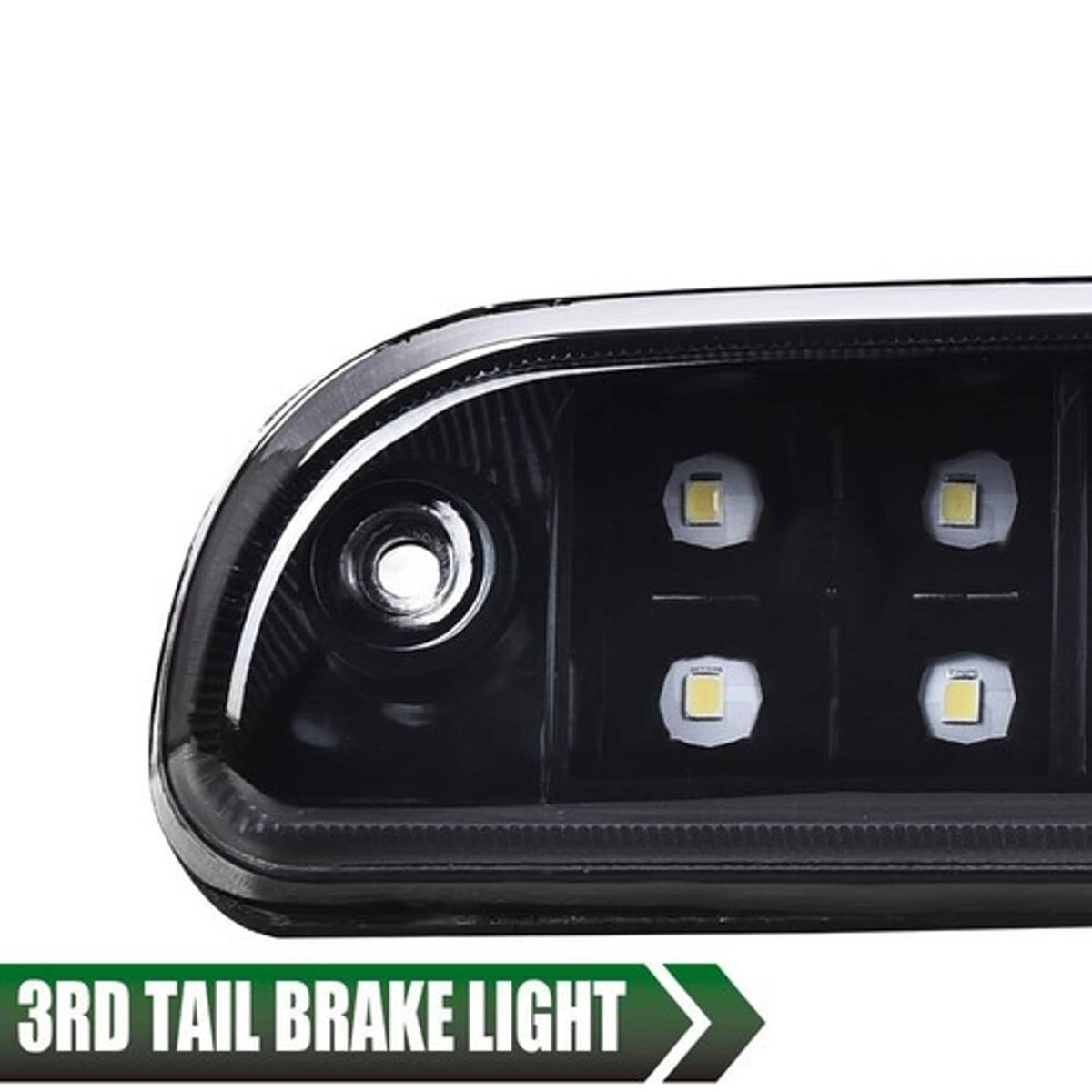 Solid Spare Fit For 1999-2016 Ford F250 F350 Super Duty LED 3rd Brake Light Cargo Lamp Black