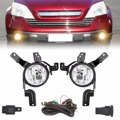 Fog Light Assembly Fit For 2007 2008 2009 Honda CRV Switch And Wiring Kit Clear