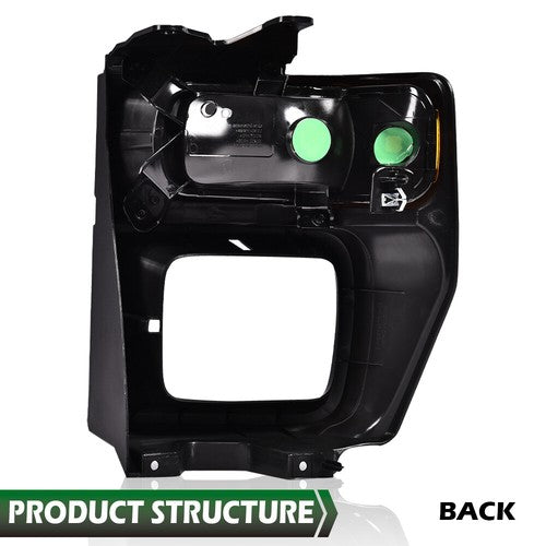 Solid Spare Headlight Trim Bezel w/ Parking Light Fit For 08-14 Ford E150 E250 E350 Right
