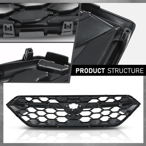 Solid Spare Fit For 2022-2023 Subaru WRX Front Bumper Upper Grille Assembly Black SU1200198