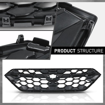 Solid Spare Fit For 2022-2023 Subaru WRX Front Bumper Upper Grille Assembly Black SU1200198