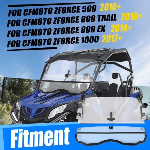 Solid Spare For CFMOTO ZForce 800 Front Flip Windshield Scratch Resistant 500/1000 Model