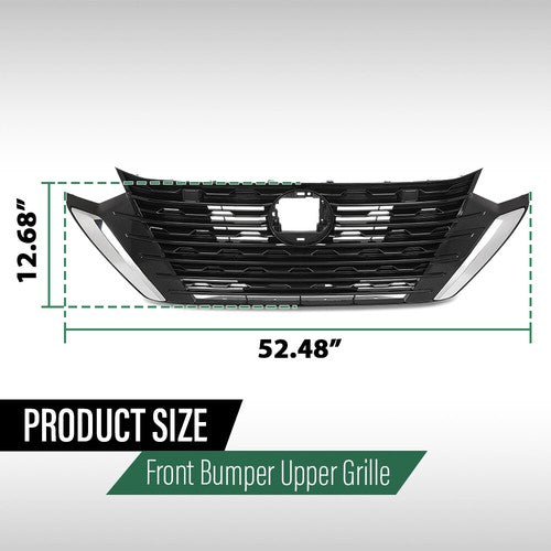 Solid Spare Front Bumper Upper Grille Fit For 2024-2025 Nissan Sentra S SV 62310-6LY0A