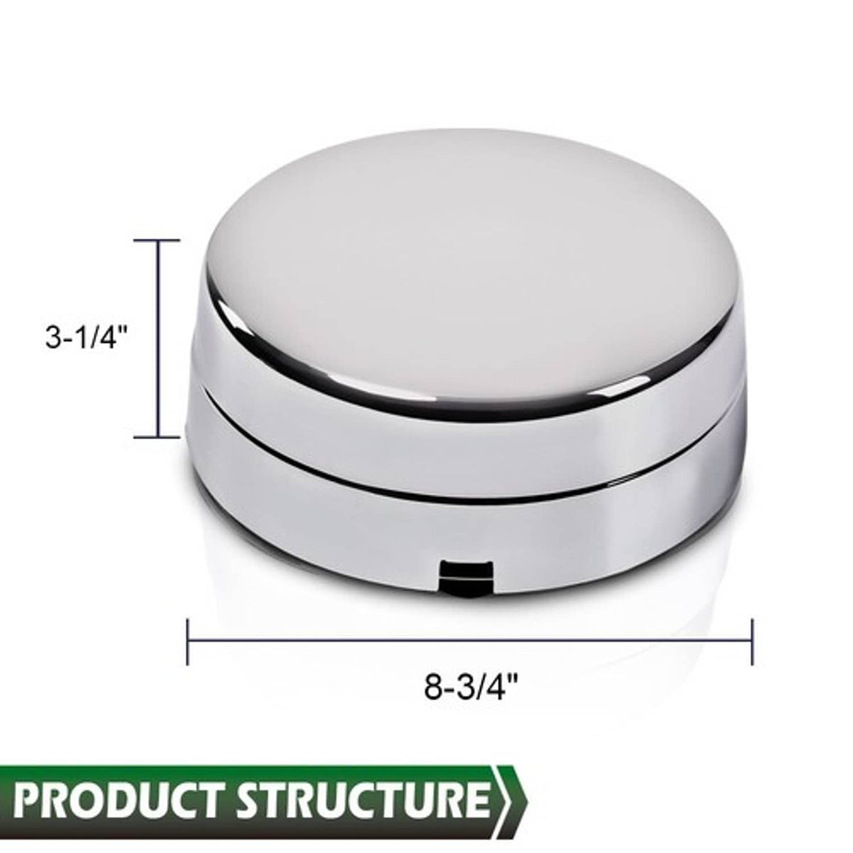 Solid Spare Fit For 2003-2017 Dodge Ram 3500 1-Ton Dually Rear Wheel Hub Center Caps Silver