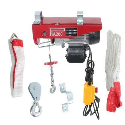 Solid Spare Mini Electric Hoist PA200 440lbs 14ft/4.2m Wired & 328ft/100m Wireless Remote