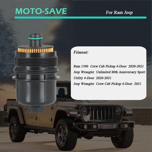 Solid Spare Engine Oil Filter For Jeep Gladiator Wrangler 3.0L Ram 1500 2020-2021 68507598AA