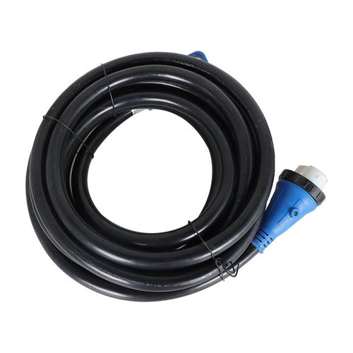 Solid Spare 50A 25FT RV Power Extension Cord W/ LED & Twist Lock Plug Inlet 125/250V