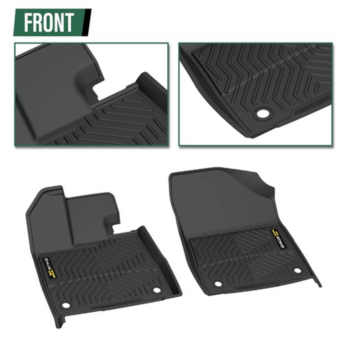 Solid Spare TPE Floor Mats + Cargo Liner Fit For 2021-2025 Toyota Sienna 7 Seat All Weather