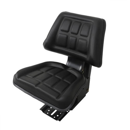 Solid Spare PVC Black Fullback Tractor Suspension Seat Fits For Ford & New Holland