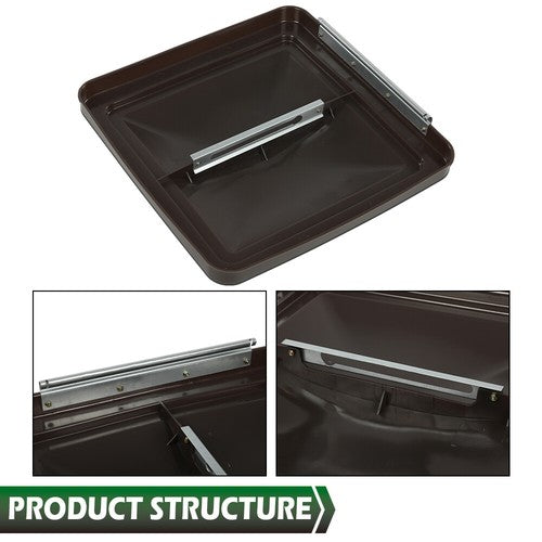 Solid Spare 14" x 14" Replacement Roof Vent Cover Camper RV Trailer Ventline 3PC