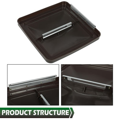 Solid Spare 14" x 14" Replacement Roof Vent Cover Camper RV Trailer Ventline 3PC