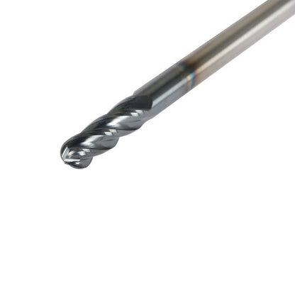 Solid Spare 1/4" 4 Flute Ball Nose Carbide End Mill 3/4" LOC 2-1/2" Overall 5PCS