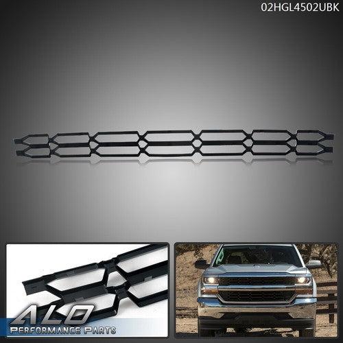 Solid Spare Fit For 16-18 Chevy Silverado 1500 Upper Grille Overlay Snap On Insert