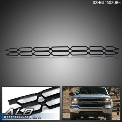 Solid Spare Fit For 16-18 Chevy Silverado 1500 Upper Grille Overlay Snap On Insert