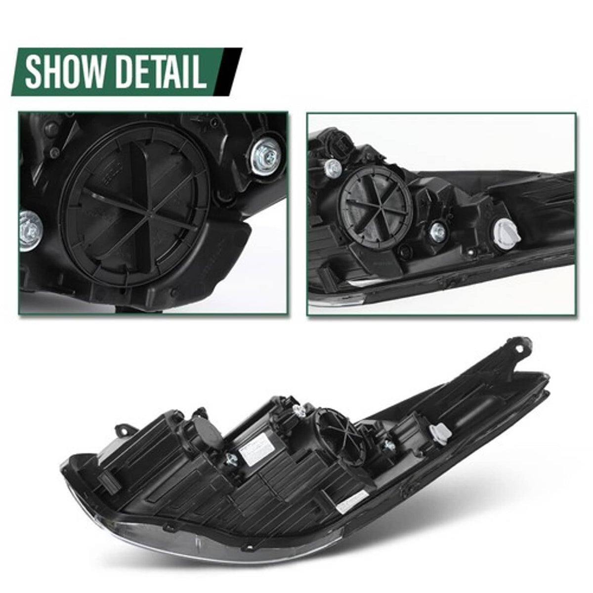 Solid Spare Fit For 2011-2013 Hyundai Elantra Halogen Headlight Assembly Right Passenger