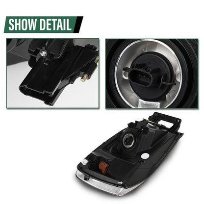 Solid Spare Fit For 06-2008 Dodge Ram 1500/06-09 Ram 2500 3500 Amber Chrome Headlight Left