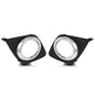 Solid Spare Fit For 2009-2012 Toyota RAV4 Front Bumper Fog Light Bezel Lamp Trim Left+Right