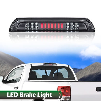 Solid Spare Fit For 07-18 Toyota Tundra Smoke/Chrome LED Third 3rd Brake Light Cargo Lamp