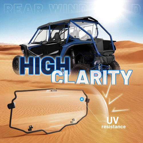 Solid Spare Clear Rear Windshield Back Window For Honda 2020 2021 2022 2023 Talon 1000X-4
