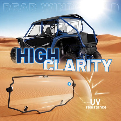 Solid Spare Clear Rear Windshield Back Window For Honda 2020 2021 2022 2023 Talon 1000X-4