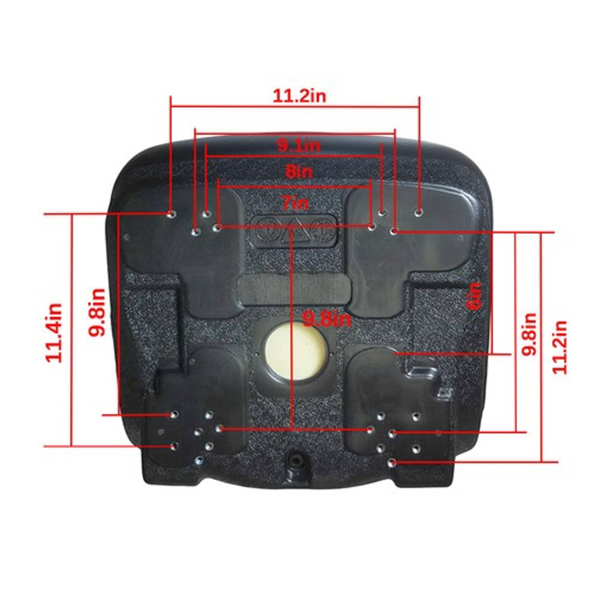 Solid Spare For Cub Cadet Dixie Chopper Dixon US High Back Lawn Mower Seat w/ Armrests Black