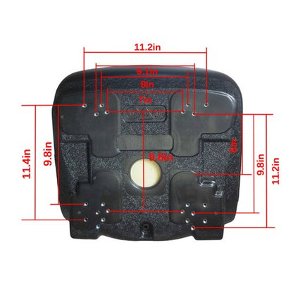 Solid Spare For Cub Cadet Dixie Chopper Dixon US High Back Lawn Mower Seat w/ Armrests Black