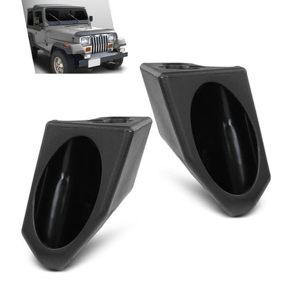 Solid Spare 2pcs Speaker Sound Wedges Black Fit For 1976-1995 Jeep Wrangler YJ CJ-7