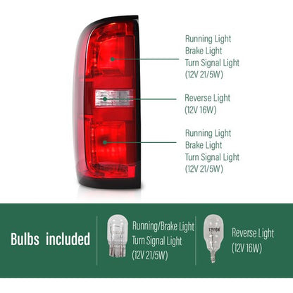 Solid Spare Tail Light Brake Lamp Assembly Fit For 2015-2022 Chevrolet Colorado Left Side