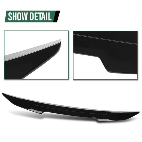 Solid Spare Fits 2021+ BMW G22 430i M440i & G82 M4 Glossy Black PSM Style Trunk Spoiler Wing