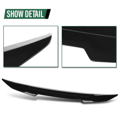 Solid Spare Fits 2021+ BMW G22 430i M440i & G82 M4 Glossy Black PSM Style Trunk Spoiler Wing
